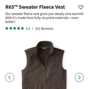 Orvis R65 Sweater Fleece Vest